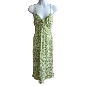 ✨3 for $18 ✨ Wild Fable Strappy Y2K Style Green Wave Pattern Dress